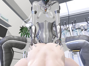 网络女孩与锁在贞操中的男孩乱搞（strapon femdom）