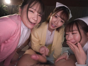 [MIRD-251] 舐め痴女ナース 前後左右に完全包囲ベロ串刺しノンストップトリプル舐めハーレム 美園和花 末広純 一条みお【破解】 - 1of5