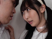 [FNS-005] バイト中に彼氏を嫉妬させ仕事中にガン突きSEX 声も出せない状況に興奮して連続イキするド変態ウェイトレス 山下紗和 【破解】 - 4of5