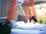 喷血推荐-高颜值小清新大学美女和刚认识没多久的帅小伙酒店啪啪时被偷拍,美女被他各种操有点吃不消了!