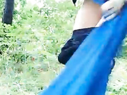 东北豪放姐自驾游到某景区勾引路人大哥到山上野战无套内射