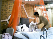 浪漫古风主题宾馆模特级妹子与大鸡巴男开房啪啪啪呻吟娇嫩