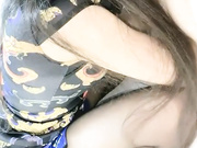 酒店蓝黑祥云旗袍黑丝高跟腿抖得厉害